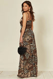 Princess Leopard Print Slit Wrap Dress - Mystique-Online