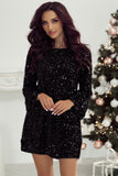 Midnight Sparkle Sequin Mini Dress