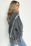 Grey Relaxed Fit Acid Wash Sweater