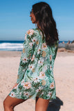 3 Piece Caribbean Floral Swimsuit and Kimono