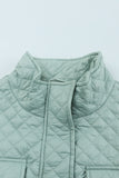 Trixi Green Quilted Cropped Jacket