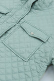 Trixi Green Quilted Cropped Jacket