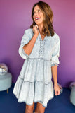 Denim Reverie Dusk Blue Half Sleeve Dress