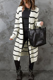 Timeless Striped Long Cardigan