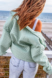 Trixi Green Quilted Cropped Jacket