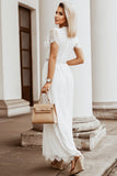 Timeless Lace Maxi Dress in White