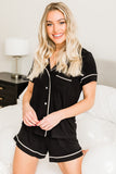 Midnight Charm Button-Up Pajama Set