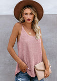 Ava Cami Tank Knitted Top Pink - Mystique-Online