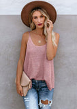 Ava Cami Tank Knitted Top Pink - Mystique-Online