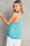 Sky Blue Satin Tank Top