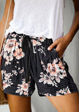 Danny Drawstring Flower Shorts - Mystique-Online