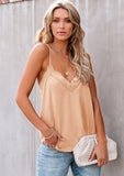 Delicate Lace V Back Strappy Top Nude - Mystique-Online