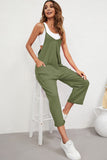 Green Straight Leg Pocketed Jumpsuit