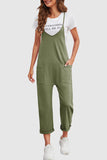 Green Straight Leg Pocketed Jumpsuit