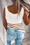 Guess Striped Knitted Top White - Mystique-Online