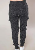 It's Cloudy With Pockets Casual Joggers Black - Mystique-Online