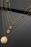 Geometric Round Diamond Metal Necklace - Mystique-Online