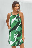 Green High Neck Casual Cover Dress - Mystique-Online