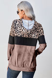 Leopard Print Colourblock Hoodie