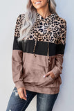 Leopard Print Colourblock Hoodie