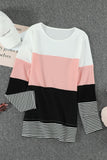 Pink Lexi Colour Block Long Sleeve Top