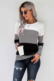 Grey Lexi Colour Block Long Sleeve Top