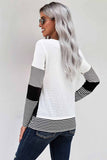 Grey Lexi Colour Block Long Sleeve Top