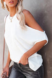 White Long Soft Knit Ribbed Top