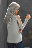 Grey Sequins Long Sleeve Top - Mystique-Online