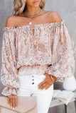 Pink Floral Candy Off Shoulder Blouse - Mystique-Online