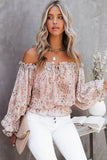 Pink Floral Candy Off Shoulder Blouse - Mystique-Online