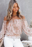 Pink Floral Candy Off Shoulder Blouse - Mystique-Online