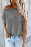 Grey Pocketed Tee - Mystique-Online