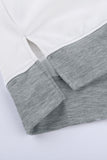 Grey Elegant Colour Block Pullover