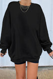 Oversized Plain Sweatshirt - Black