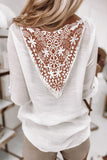 White Chic Back Lace Blouse - Mystique-Online