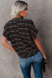 Black Toss it Short Sleeve Pocketed Shirt - Mystique-Online