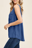 Blue Light Denim Long Tank Top