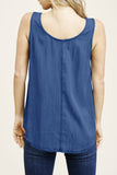 Blue Light Denim Long Tank Top