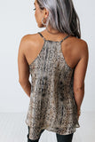 Love Me Long Racerback Snake Print Tank Top