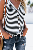 White Stripe On Me Tank Top