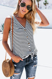 White Stripe On Me Tank Top