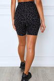 Charcoal High Waisted Short Leggings and Bra in Wild Leopard Print - Mystique-Online