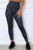 Charcoal Leopard Print Crossover back Activewear - Mystique-Online