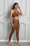 Brown Cheetah Print Racerback Activewear - Mystique-Online