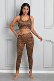 Brown Cheetah Print Racerback Activewear - Mystique-Online