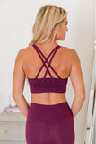 Red Crisscross Yoga Bra and Leggings Activewear - Mystique-Online