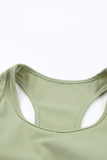 Green High Waist Peek-a-boo Two Piece Active wear