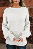 White Sassy Hollow-out Back Sweater - Mystique-Online