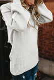 White Sassy Hollow-out Back Sweater - Mystique-Online